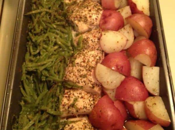 Green Beans, Chicken breasts and Red Skin Potatoes